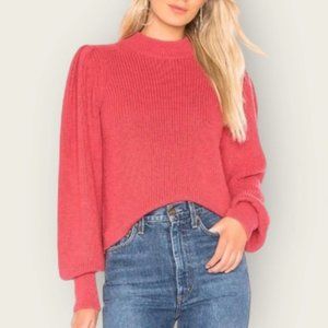 Eleven Six Mia Baby Alpaca Mock Neck Balloon Sleeve Puff Shoulder